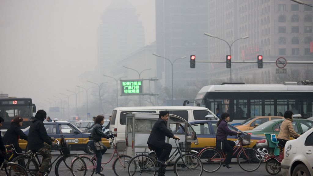 Smog o neblina de contaminación en Pekín