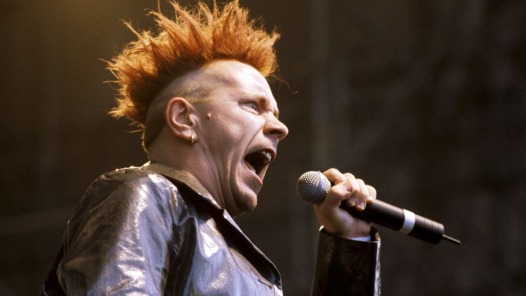 Johnny Lydon, durante un concierto de los Sex Pistols en 1996