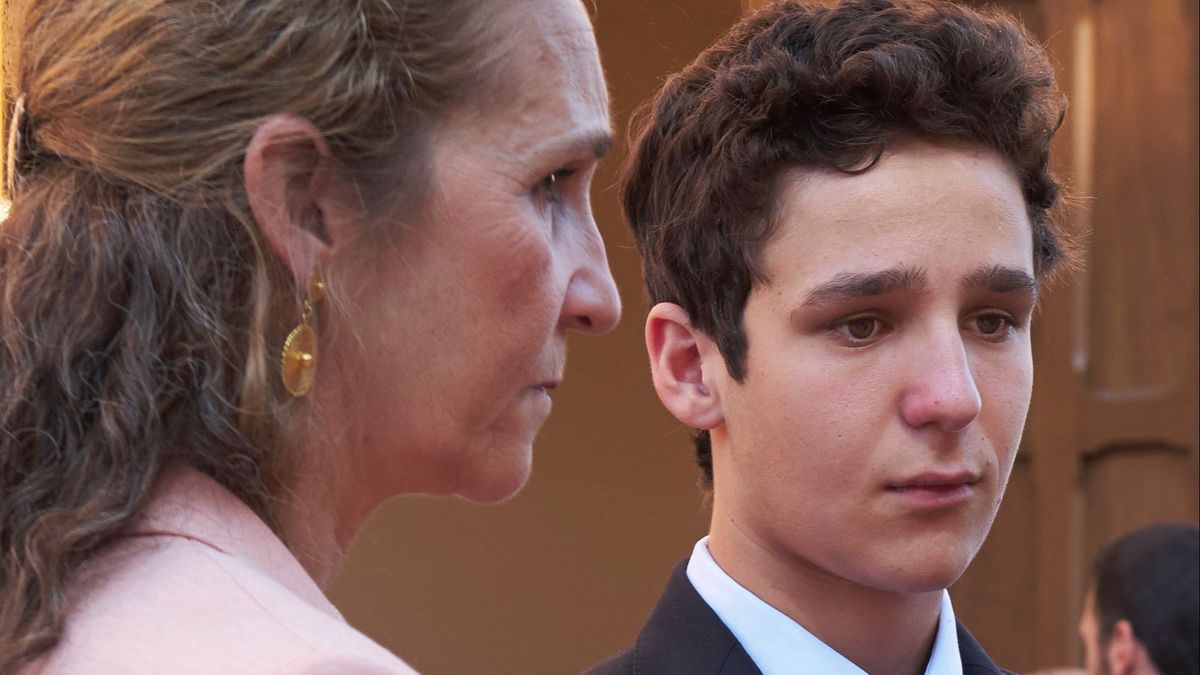 La infanta Elena con su hijo, Froilán