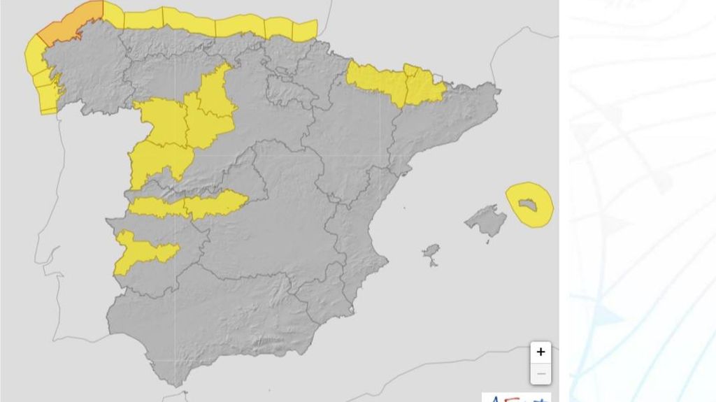 Avisos por niebla, oleaje y temperaturas mínimas muy bajas el jueves 12