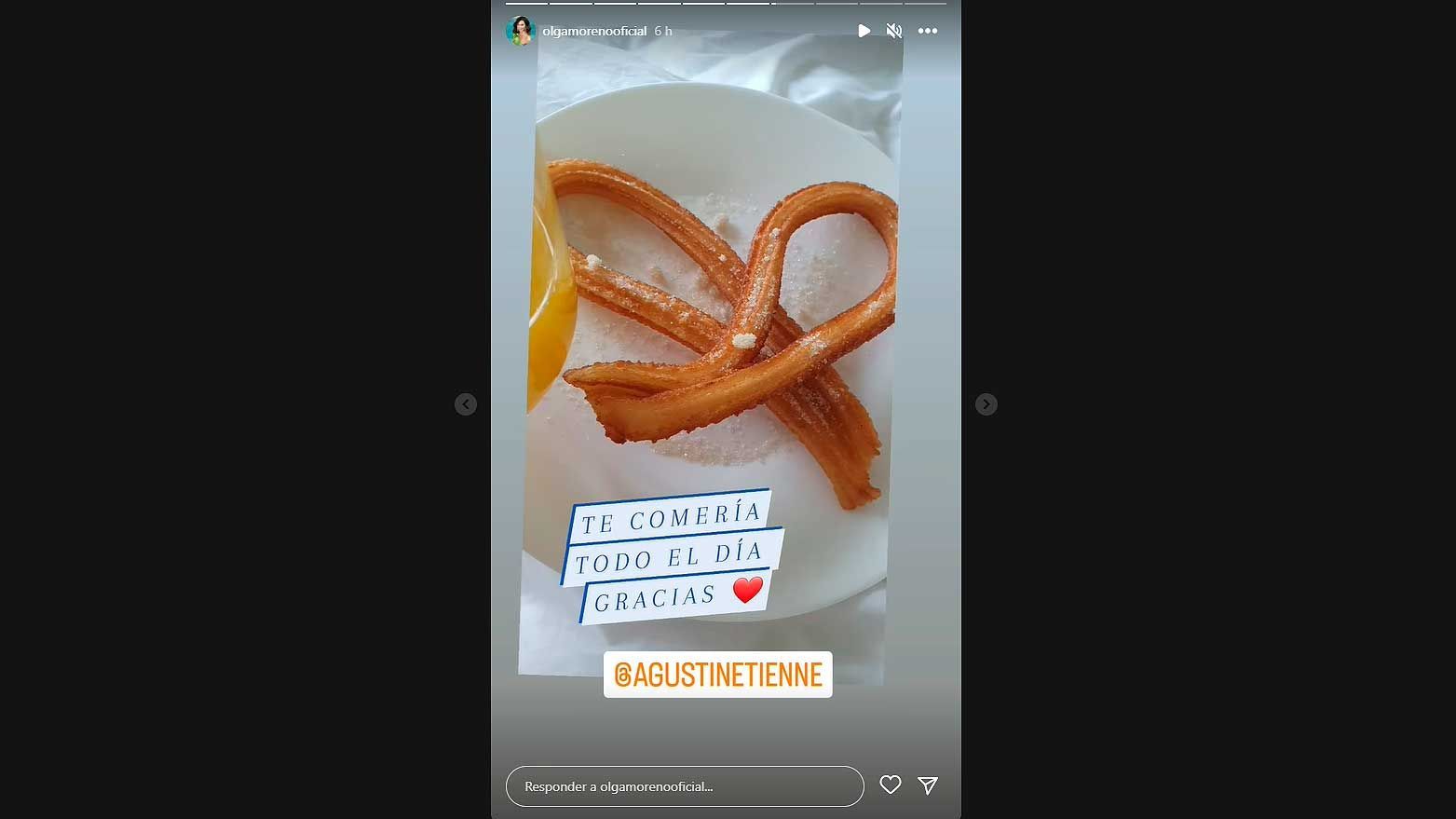 El mensaje de Olga Moreno a Agustín Etienne