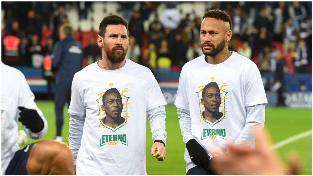 Leo Messi, Sergio Ramos, Neymar y sus compañeros del PSG le rinden homenaje a Pelé