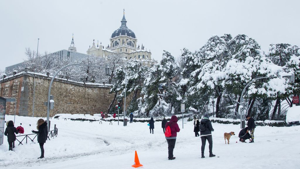 Madrid, durante la tormenta Filomena en enero de 2023