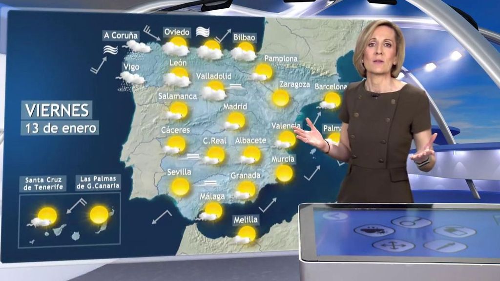 Tiempo para el viernes en España: un frente rozará el norte