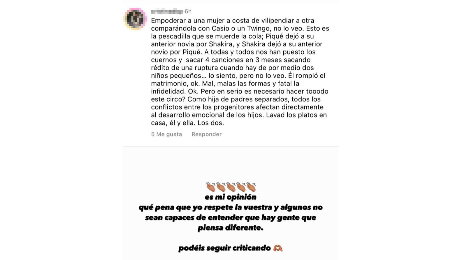 Alexia Rivas suscribe cada palabra de los seguidores que opinan como ella