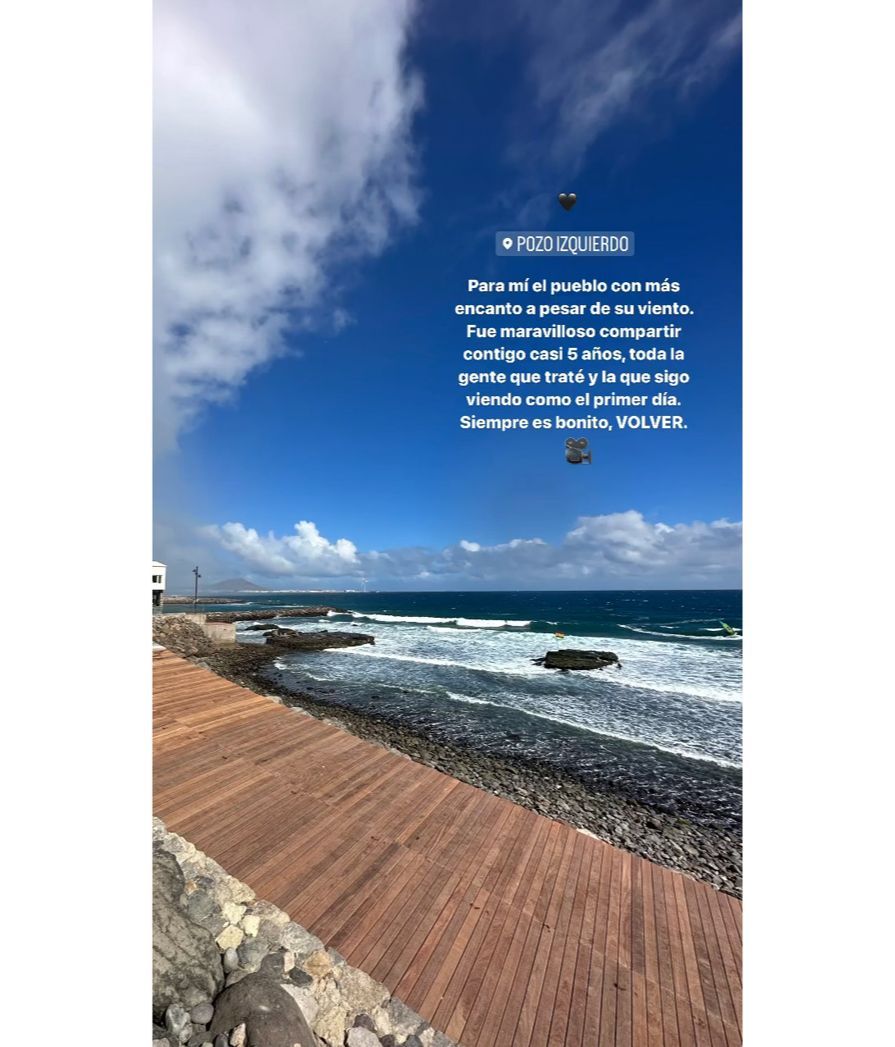 Anabel se pone nostálgica al visitar Pozo Izquierdo, localidad de Gran Canaria en la que vivió con Omar Sánchez
