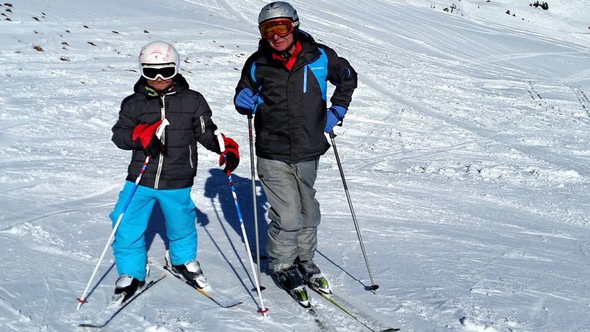 esquí en familia