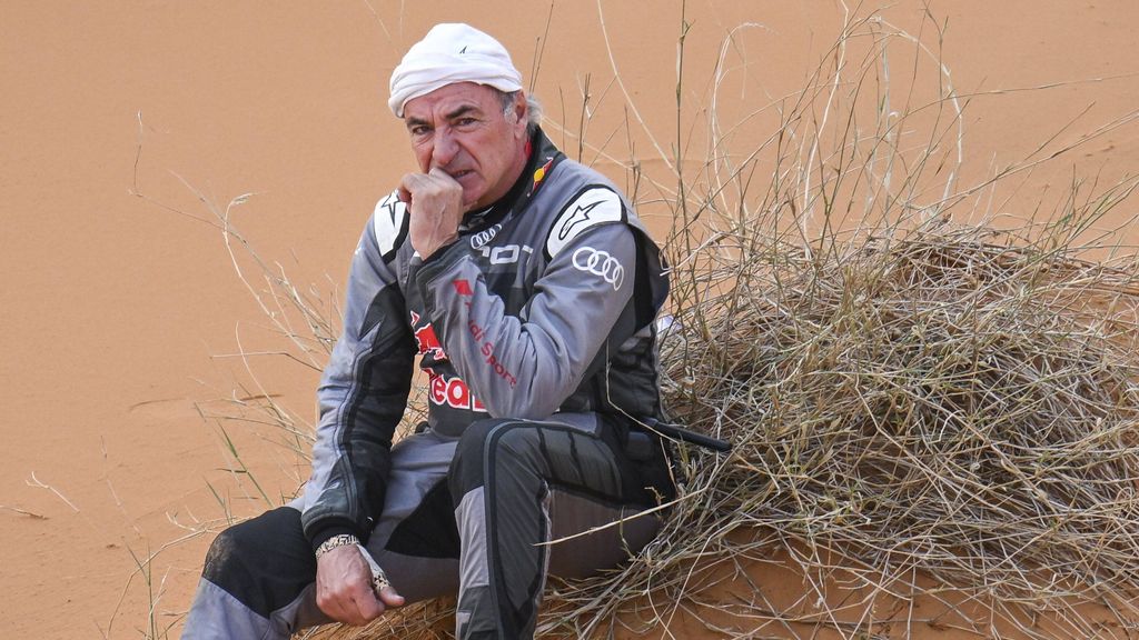 Carlos Sainz, tras el accidente sufrido en el Dakar