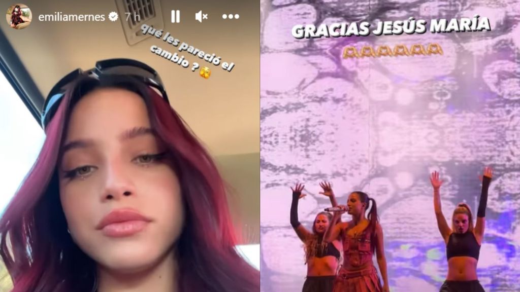 Emilia Mernes en sus historias de Instagram