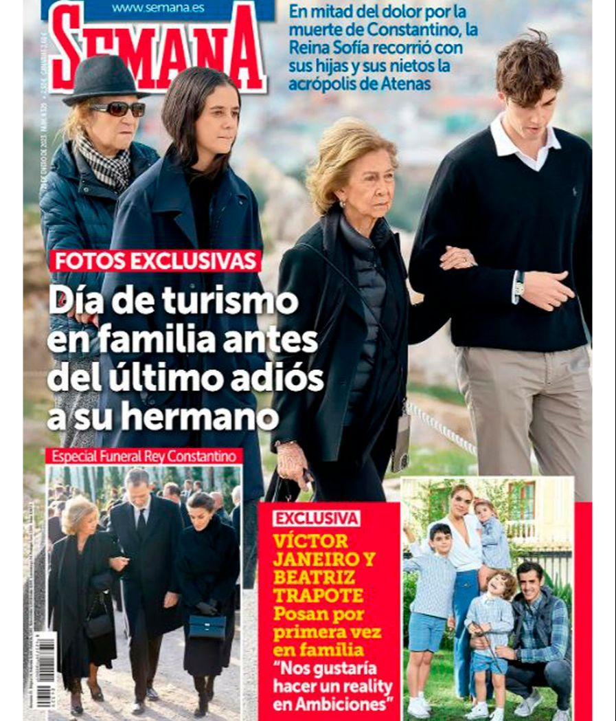 Beatriz Trapote y Víctor Janeiro junto a su familia