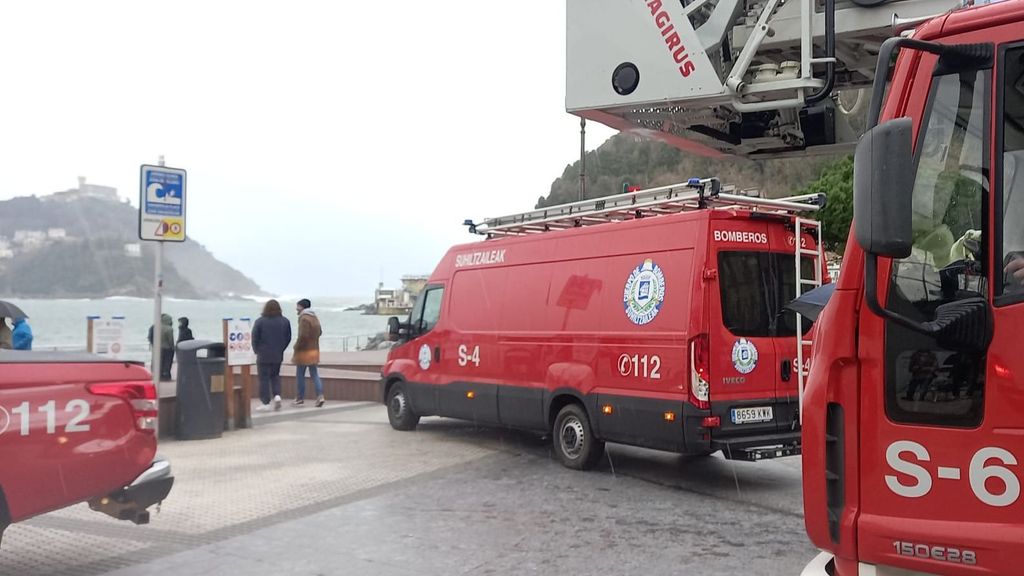 Dispositivo de rescate de los Bomberos de San Sebastián