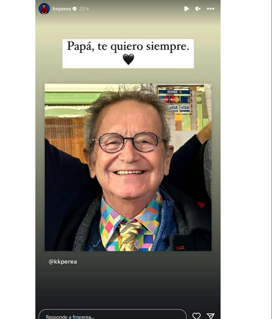 Fran Perea, roto de dolor ha comunicado el fallecimiento de su padre