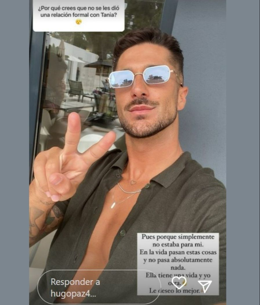 Hugo Paz habla de su relación fallida con Tania Déniz