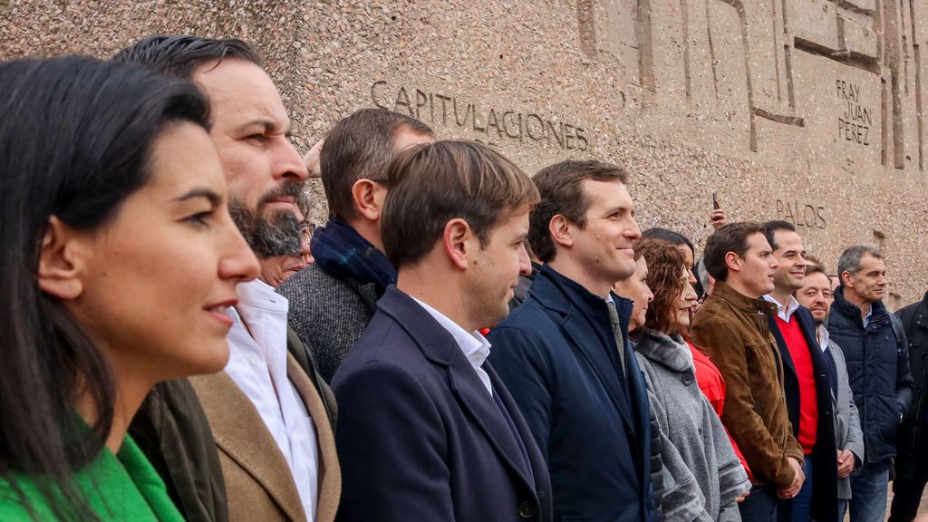 La foto de Colón que compartieron Casado y Abascal el 10 de febrero de 2019