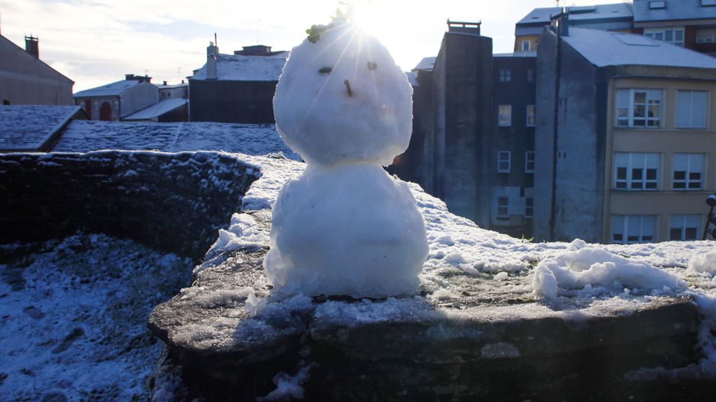 Muñeco de nieve en Lugo