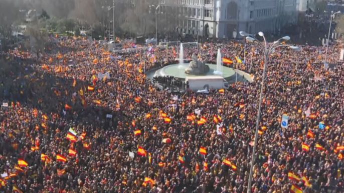 Manifestación en Madrid contra el gobierno de Pedro Sánchez