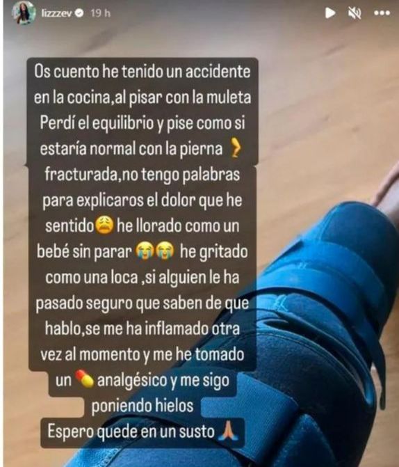 Liz Emiliano sufre una nueva caída