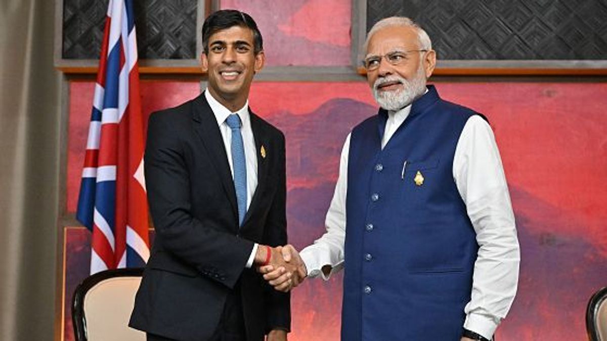 Imagen de archivo de la reunión del G-20 de Rishi Sunak junto a Narendra Modi Imagen de archivo de la reunión del G-20 de Rishi Sunak junto a Narendra Modi