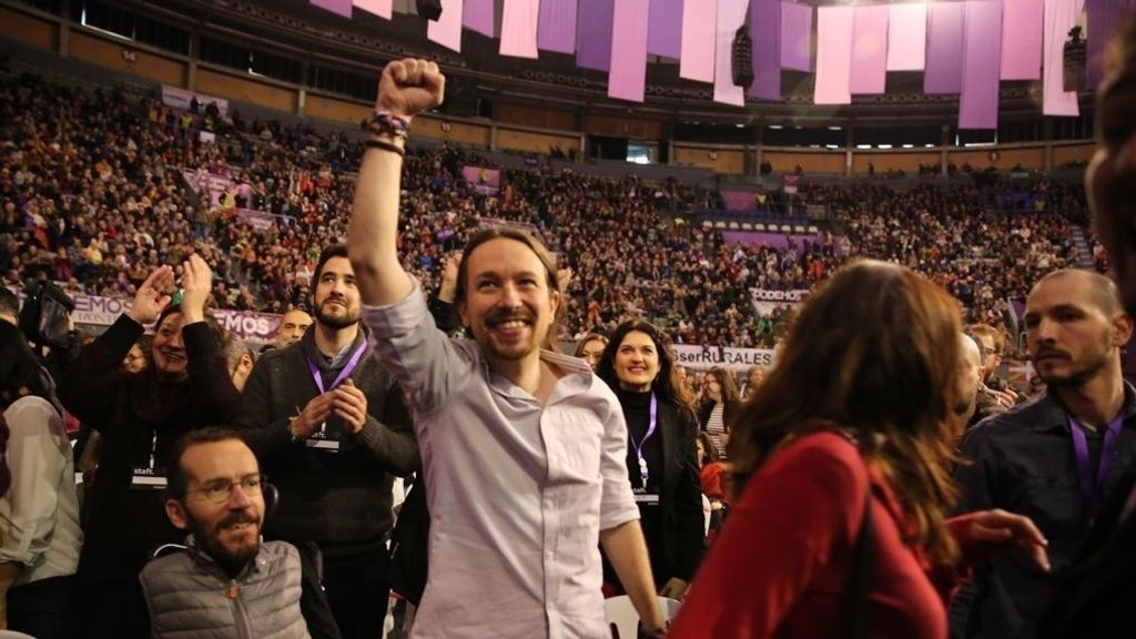 Pablo Iglesias en el congreso de Vistalegre de 2017