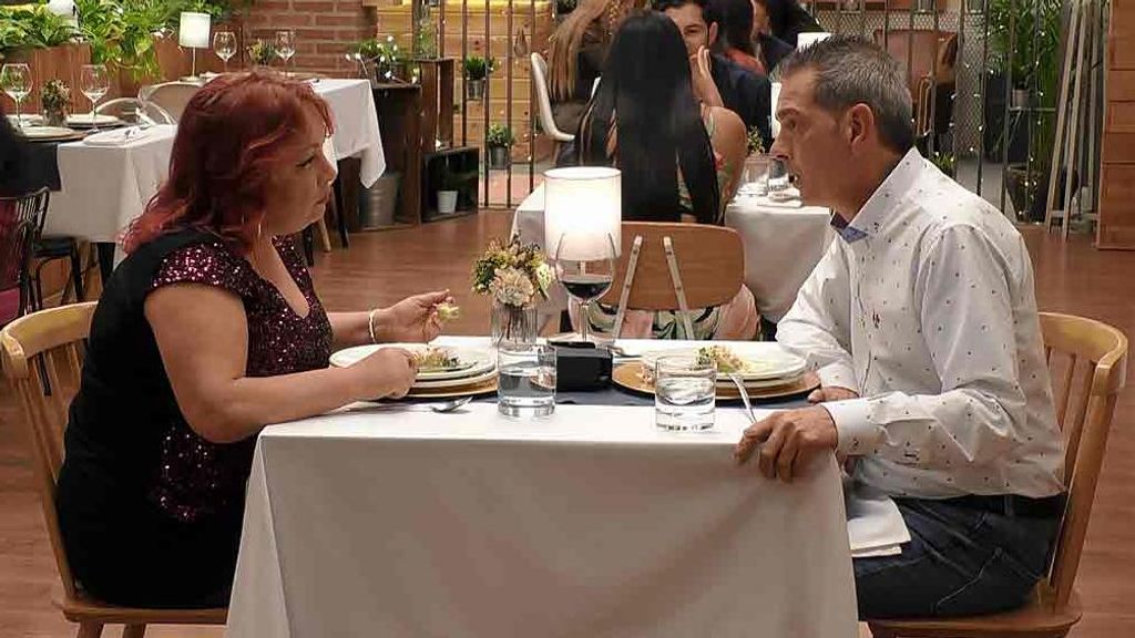 Susana y Alberto durante su cita en 'First Dates'