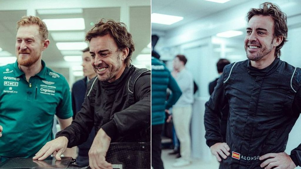 Alonso, muy ilusionado tras sus primeros días en Aston Martin: al asturiano no se le borra la sonrisa