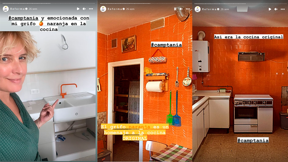 Cocina naranja Tania Llasera