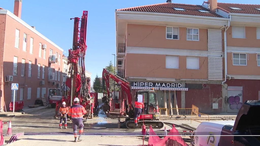 Las inyecciones de mortero, la única solución para evitar que se siga hundiendo el barrio de San Fernando de Henares