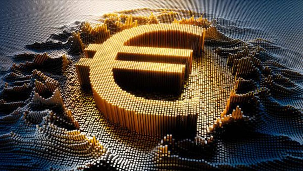 Símbolo del euro digitalizado.
