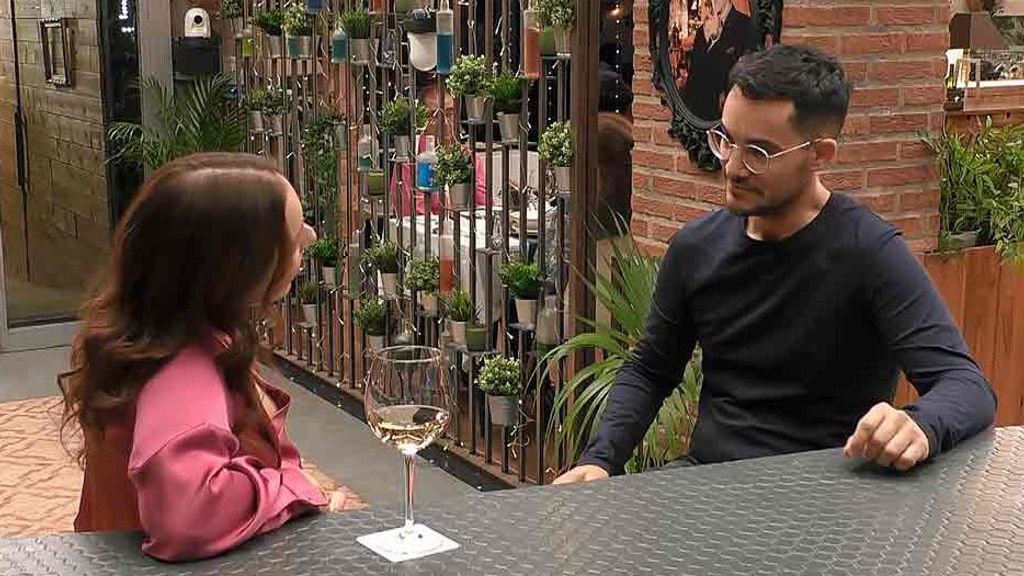 Sofía y Miguel durante su cita en 'First Dates'