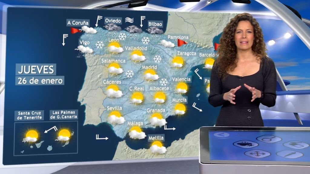 Tiempo para el jueves en España: se acerca una masa de aire frío con más nevadas