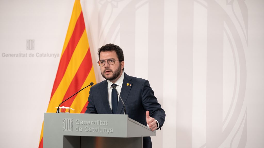 Pere Aragonès comparece en el Palau de la Generalitat para explicar su apoyo a la B-40