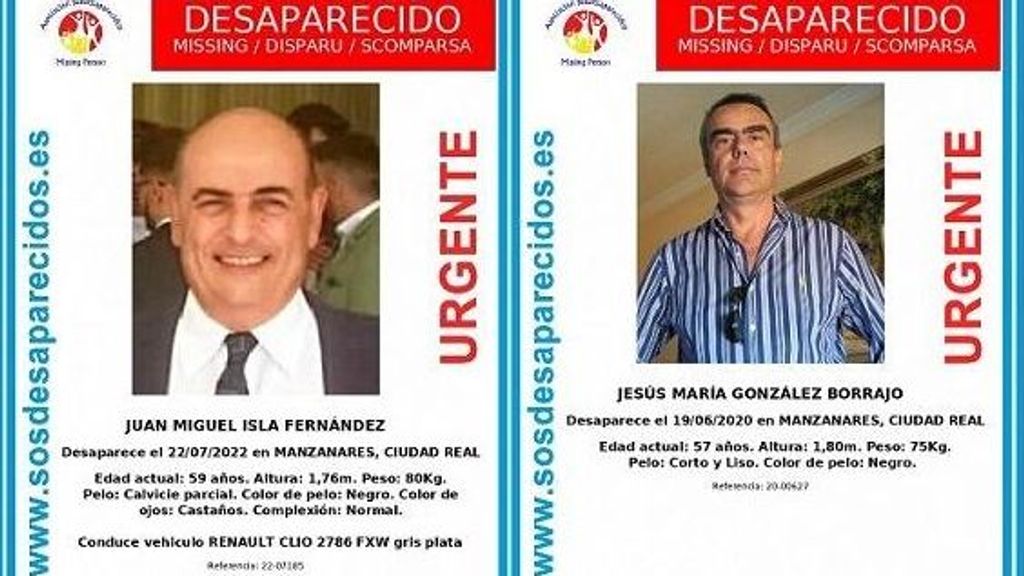 Imágenes de los dos empresarios desaparecidos