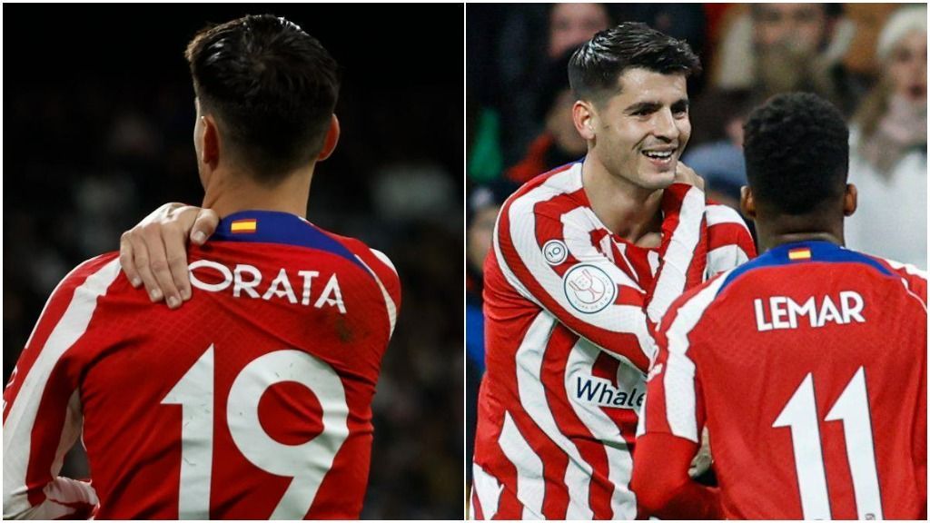 Morata quiso reírse del Madrid pero le salió mal: intentó taparse el nombre de su camiseta para que se leyera "rata"
