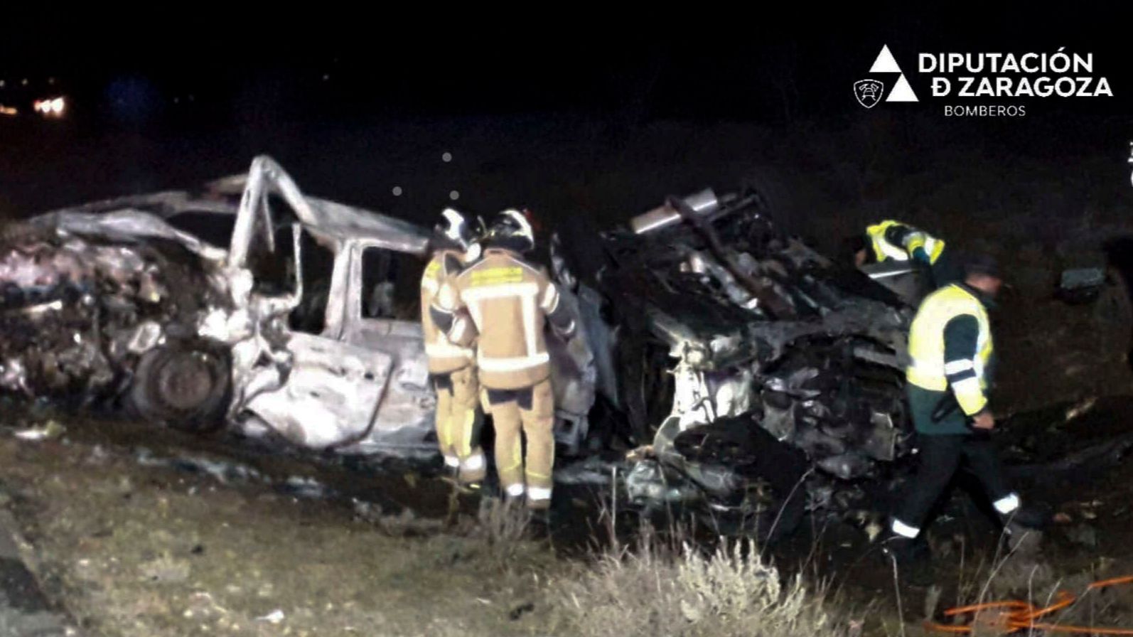 Cuatro fallecidos en un accidente frontal en Torralba de Ribota (Zaragoza)