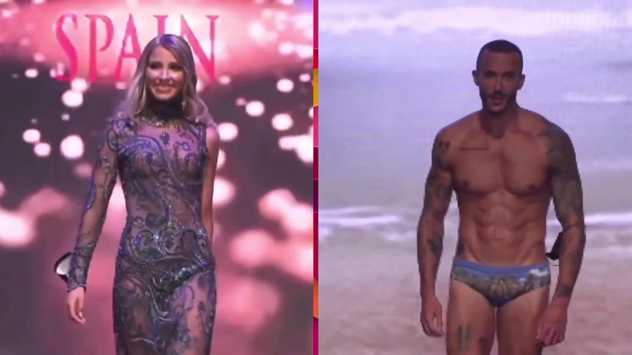 Laura y Alejandro, en el certamen de belleza