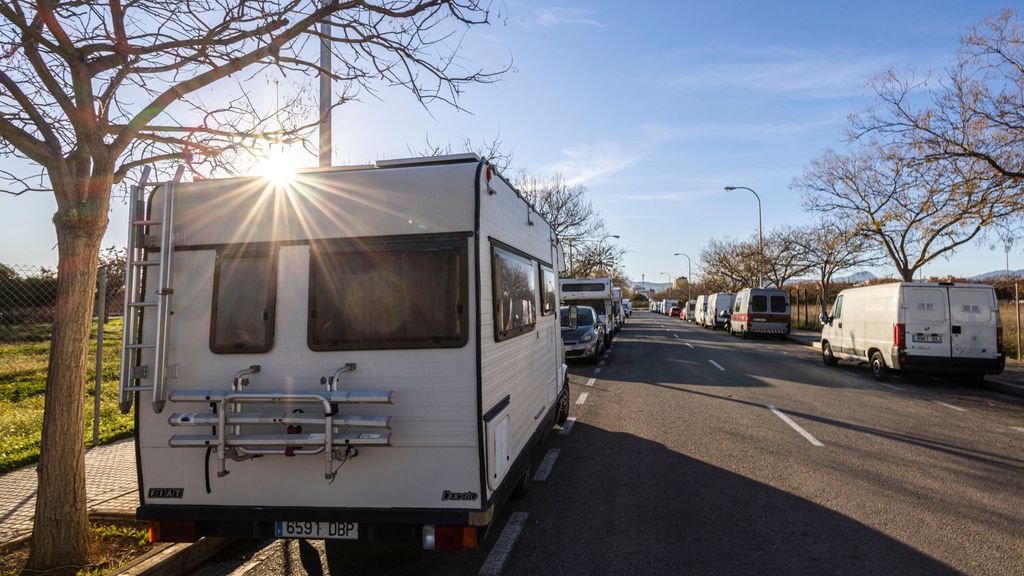 Barrio de caravanas en Palma de Mallorca