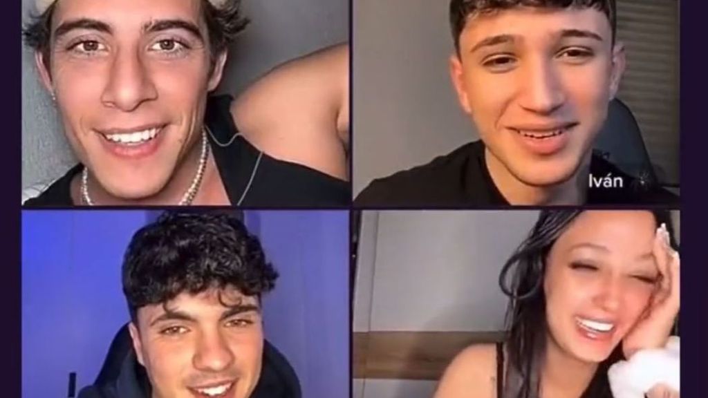 Captura de la retransmisión en directo de TikTok en el que un joven propinó una bofetada a su mujer