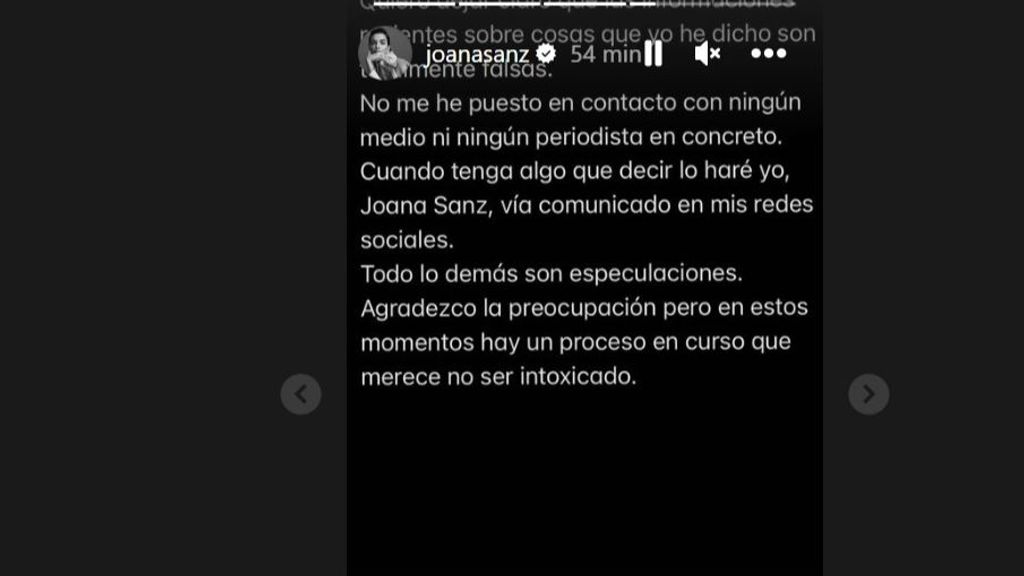 Comunicado de Joana Sanz