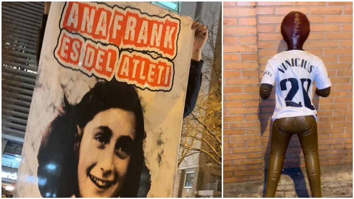 La Policía persigue a los ultras tras el derbi madrileño: estudia el muñeco de Vinicius y la pancarta de Ana Frank La Policía persigue a los ultras tras el derbi madrileño: estudia el muñeco de Vinicius y la pancarta de Ana Frank