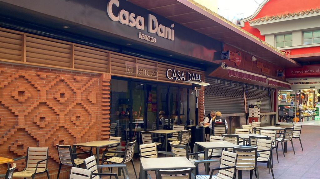 La terraza de Casa Dani, cerrada este martes