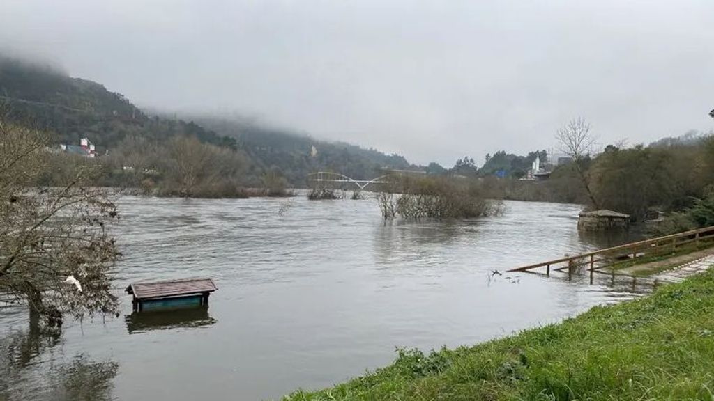 Las termas de Muiño da Veiga, cubiertas de agua