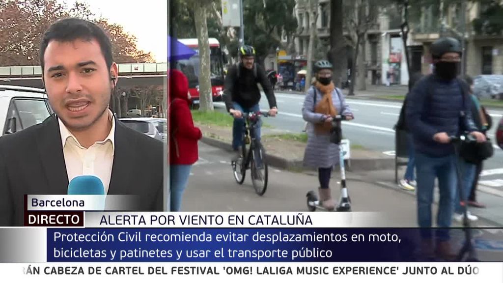 Los efectos del temporal y el viento en Barcelona: ni bicicletas, ni motos ni patinetes