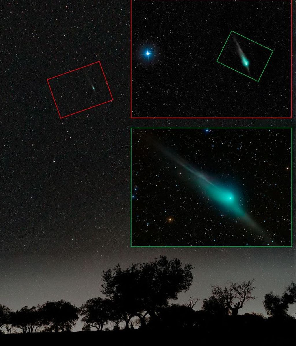 Una vista triple del cometa ZTF