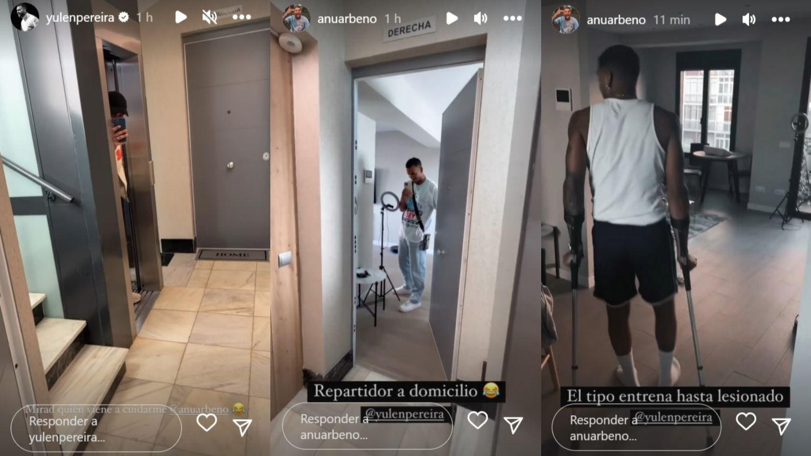 Anuar Beno visita a Yulen Pereira