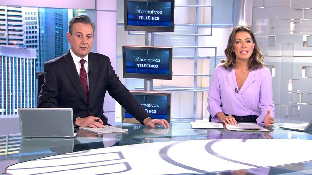 Con José Ribagorda y Ángeles Blanco Informativos Telecinco 2023 Mediodía 05/02/2023