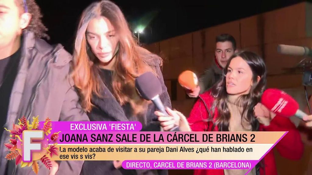 Joana Sanz, a la salida de prisión