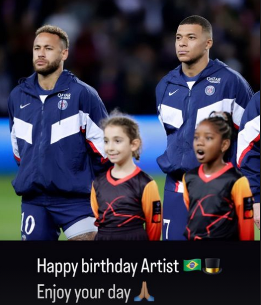 felicitacion de Mbappe a Neymar