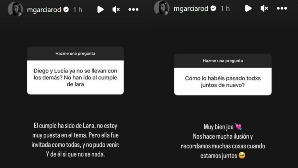 Marina García habla de la fiesta de cumpleaños de Lara Tronti