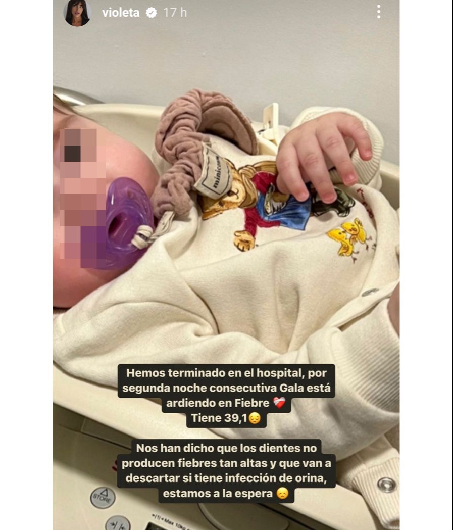 Violeta Mangriñán ha llevado a Gala a urgencias por unas fiebres muy altas