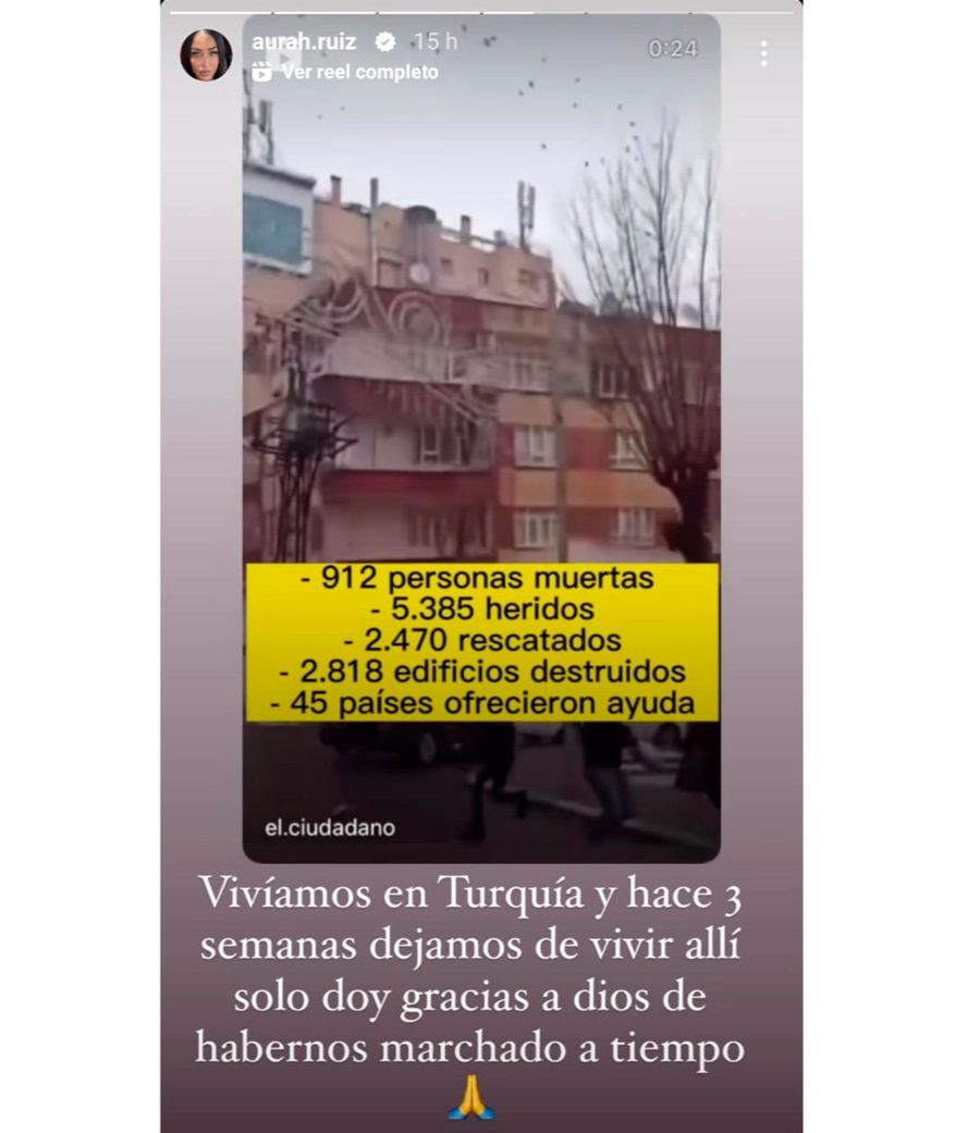 Aurah Ruiz reacciona al terremoto de Turquía
